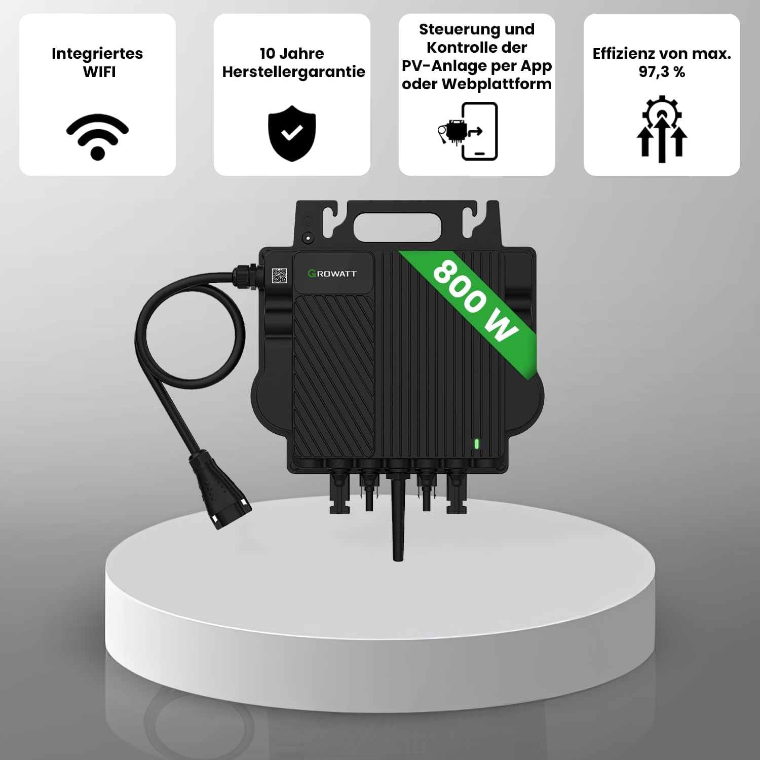 800W Wechselrichter Growatt NEO 800M-X Balkonkraftwerk 0/19% gem.§ 12Abs.3UStG 800W Wechselrichter Growatt NEO 800M-X Balkonkraftwerk 0/19% gem.§ 12Abs.3UStG