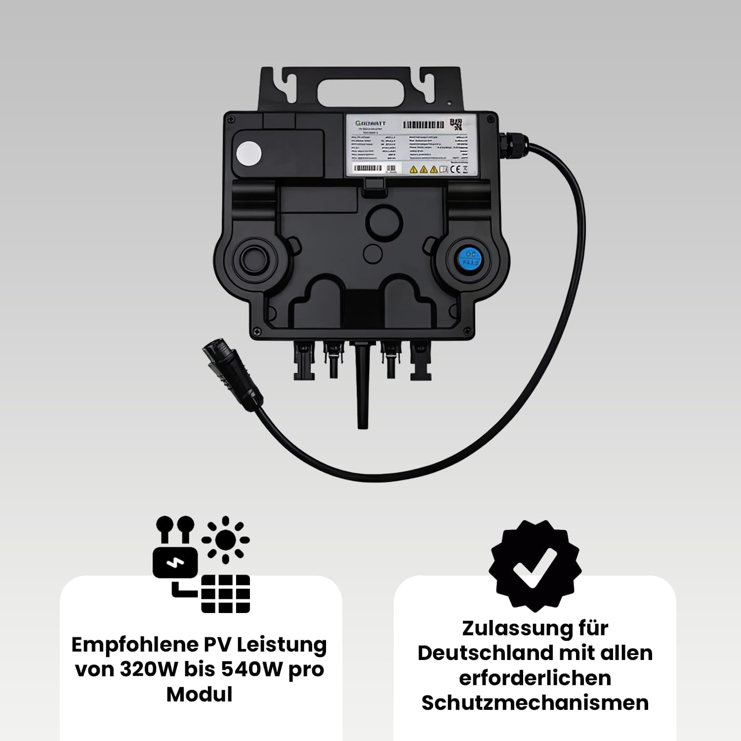 800W Wechselrichter Growatt NEO 800M-X Balkonkraftwerk 0/19% gem.§ 12Abs.3UStG 800W Wechselrichter Growatt NEO 800M-X Balkonkraftwerk 0/19% gem.§ 12Abs.3UStG