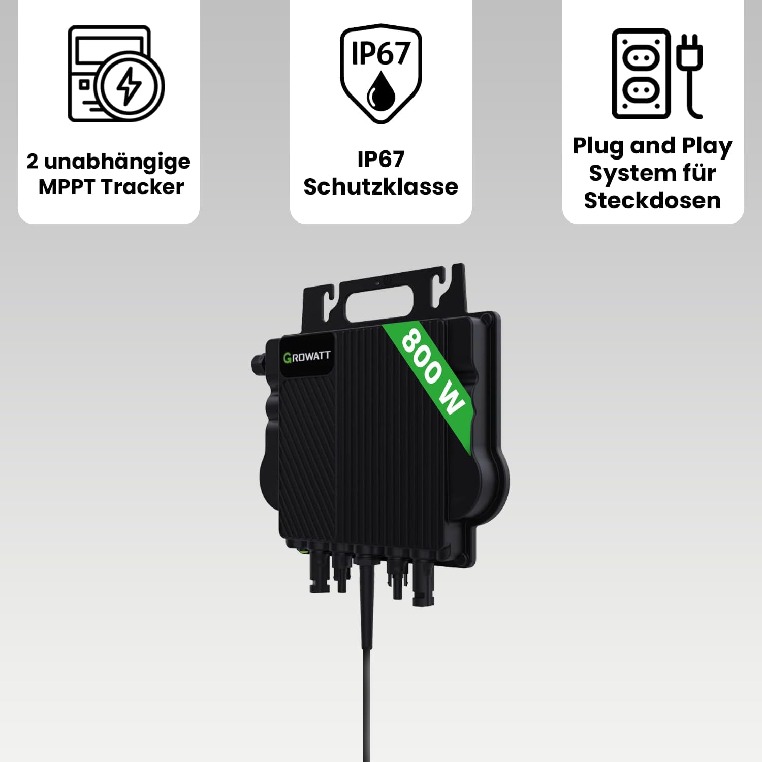 800W Wechselrichter Growatt NEO 800M-X Balkonkraftwerk 0/19% gem.§ 12Abs.3UStG 800W Wechselrichter Growatt NEO 800M-X Balkonkraftwerk 0/19% gem.§ 12Abs.3UStG