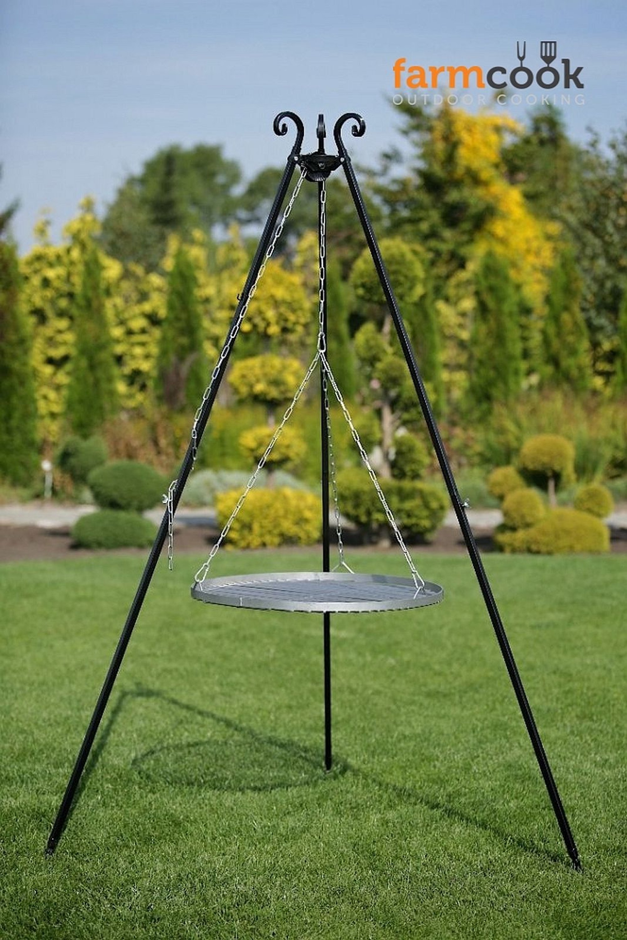 2tlg. DreibeinGrill inkl. Rost Ø 70 cm Schwenkgrill H 185 cm NDBVR