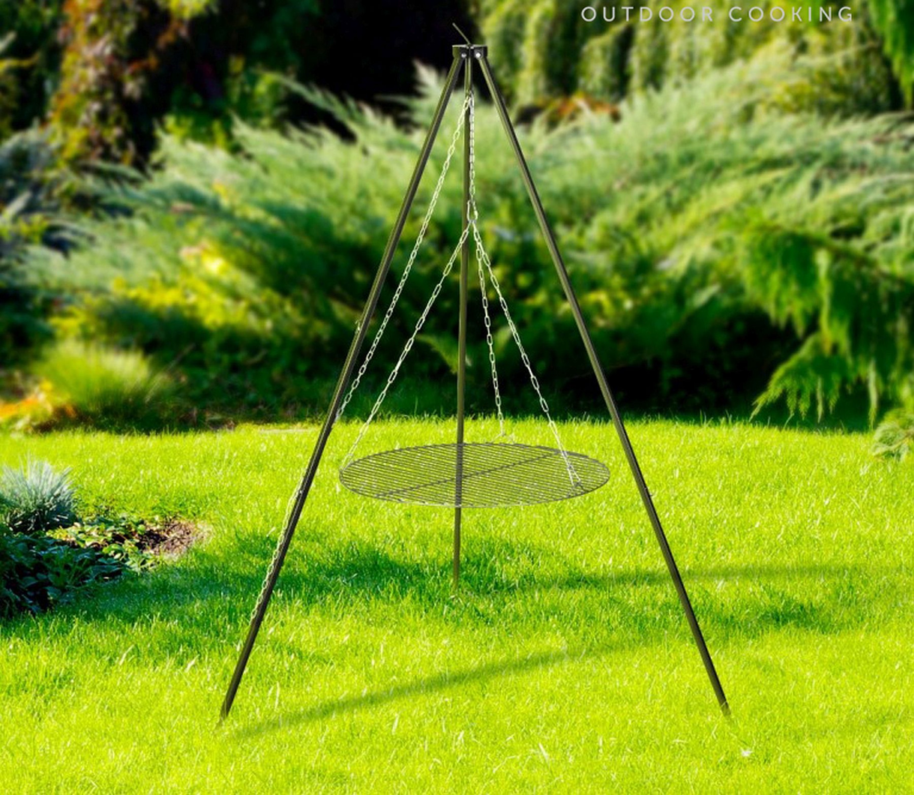 2tlg. DreibeinGrill inkl. Rost Ø 60 cm Schwenkgrill H 180 cm NDBNR