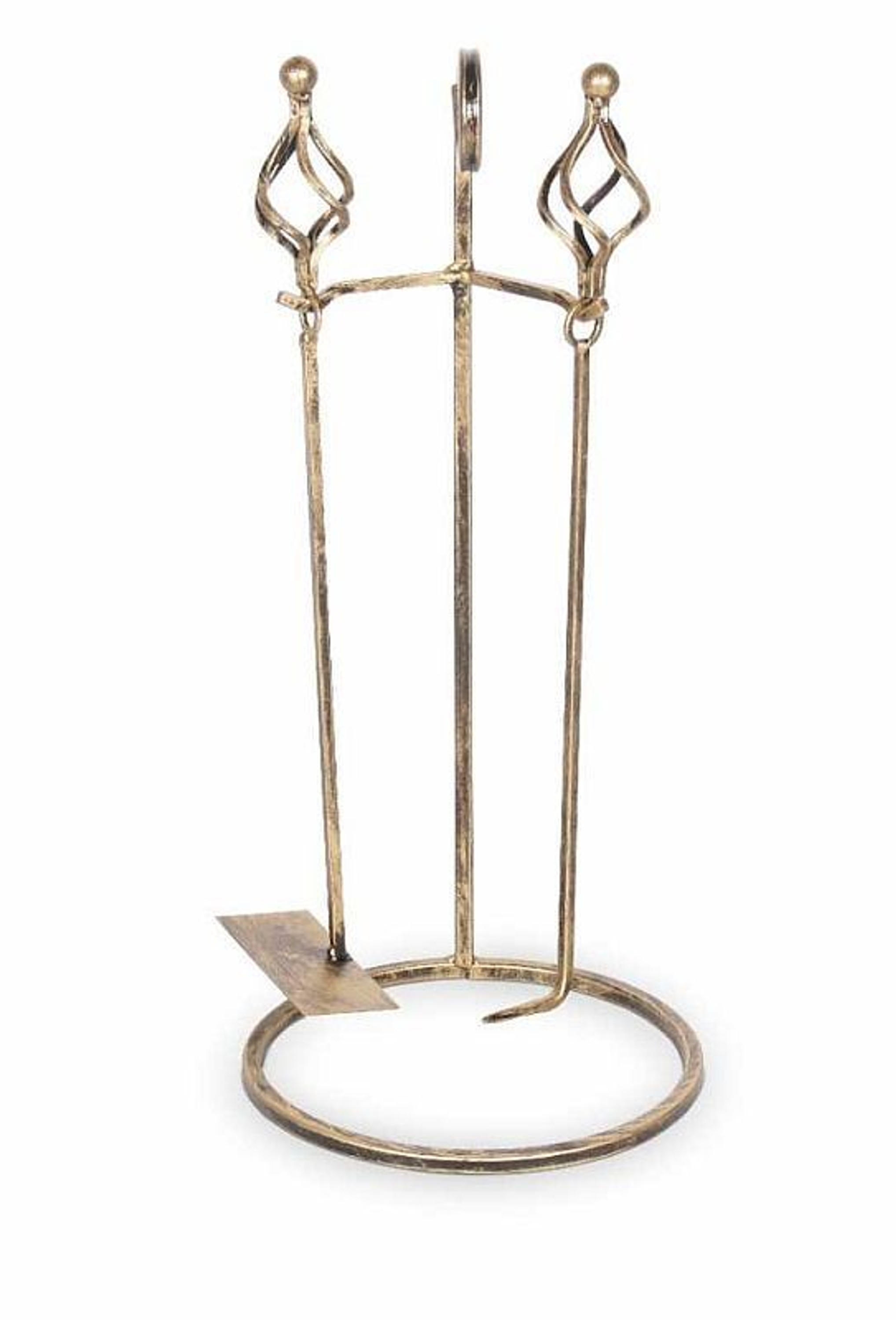 3-tlg Kaminbesteck 2 Farben Eisen Handarbeit Kaminofenzubehör