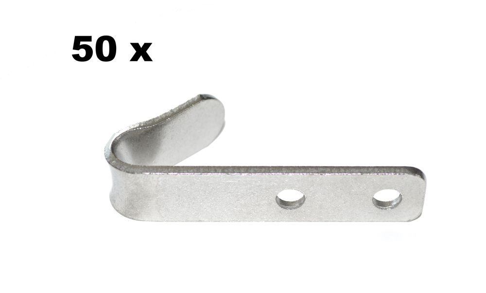 50 Ganci A S E Clip A Spirale Per Serra - Fissaggi In Plastica E Acciaio Per Piante, Teli E Cavi - Kit Da 50+50