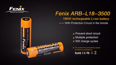 Fenix ARB-L18-3500 mAh 18650 LiIon Akku geschützt