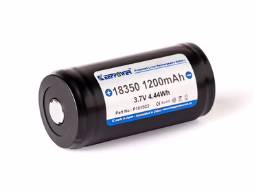 Keeppower Li-Ionen Akku -Typ 18350 1200 mAh - geschützt