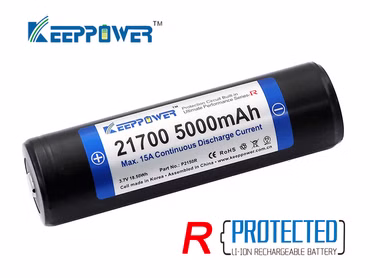 Keeppower 21700 R 15A 5000mAh 3,6V - 3,7V Li-Ion-Akku PCB geschützt