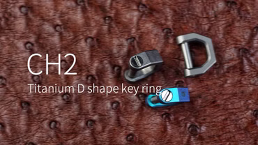 MecArmy CH2 - S Titanium D shape key ring Größe 10mm