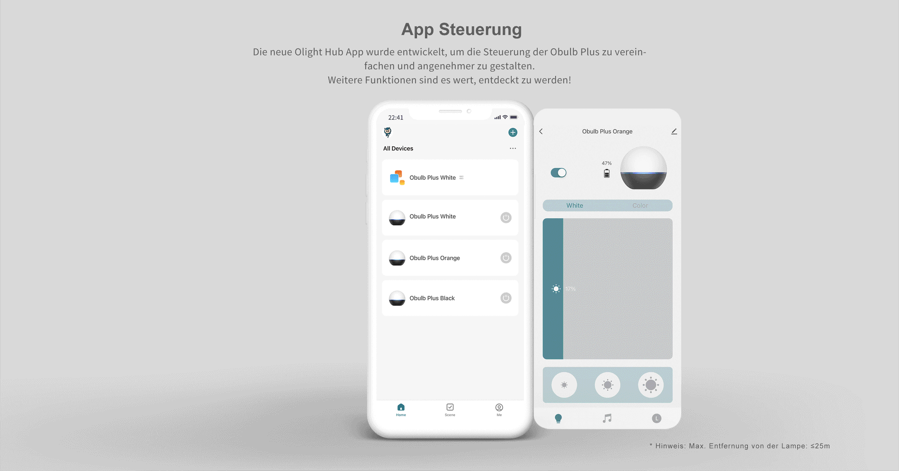 Olight Obulb Plus Magnetische Lichtkugel Mit App-Steuerung Und Touchschalter