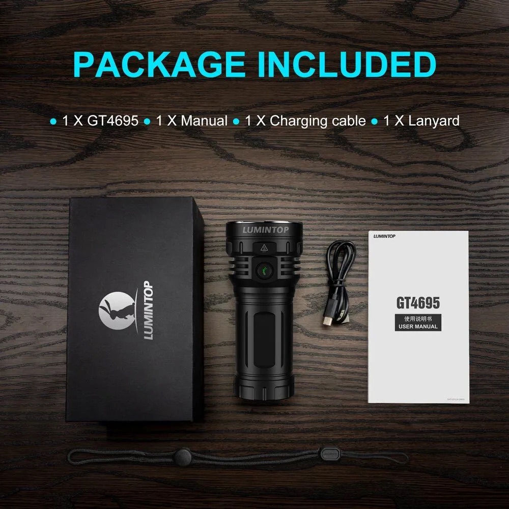 ライト・ランタン LUMINTOP GT4695 SFP55LED 15000lm 800m Lumintop GT4695 SFP55 latarka LED 160W 15000lm 800M 32000mAh