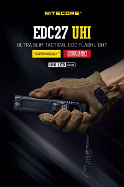 NiteCore EDC27 UHI taktische Taschenlampe mit 3100 Lumen für den Polizeieinsatz