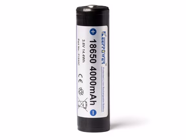 Keeppower Akku Li-Ionen 18650 4000 mAh geschützt P1840C