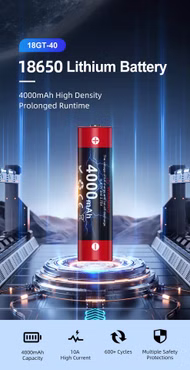 Klarus 18GT40 Akku mit 4000 mAh geschützt