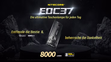 NiteCore EDC37 2x UHi 20 MAX Luminblade taktische Taschenlampe mit 8000 Lumen