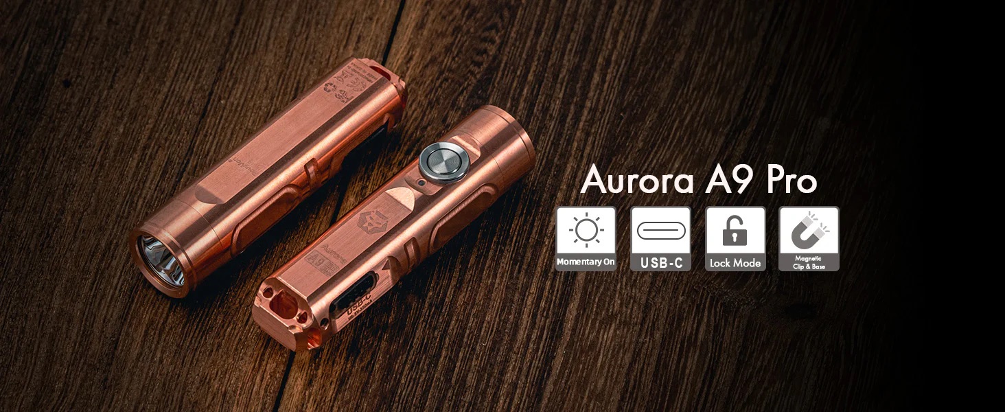 RovyVon Aurora – Lampe De Poche Porte-clés LED Rechargeable Par