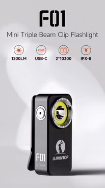 Lumintop F01 Mini: Die kompakte Triple-Beam EDC-Taschenlampe für jeden Einsatz, Farbe: orange