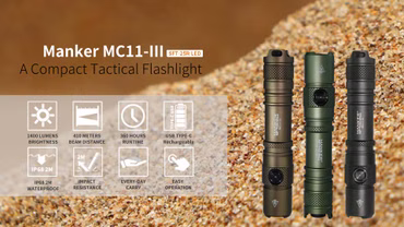Manker MC11 III – Kompakte Outdoor Taschenlampe 1400 Lumen mit USB-C 18650 Akku