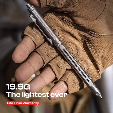 Titaner Titanium Click Pen – federleichter Titan-Kugelschreiber für die feine Linie - sandblasted finish