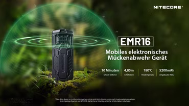 Nitecore EMR16 - Kompakter elektronischer Mückenschutz für unterwegs