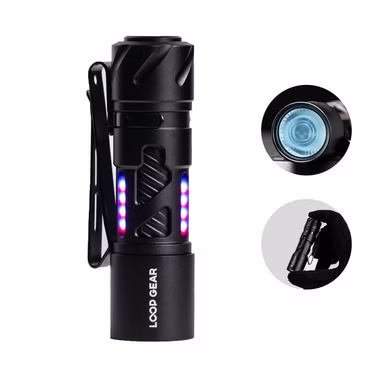Loop Gear SK03 RGB EDC Taschenlampe mit Seiten LED, Farbe: grau