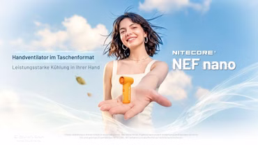 Nitecore NEF Nano - Mini Handventilator, Farbe: grün