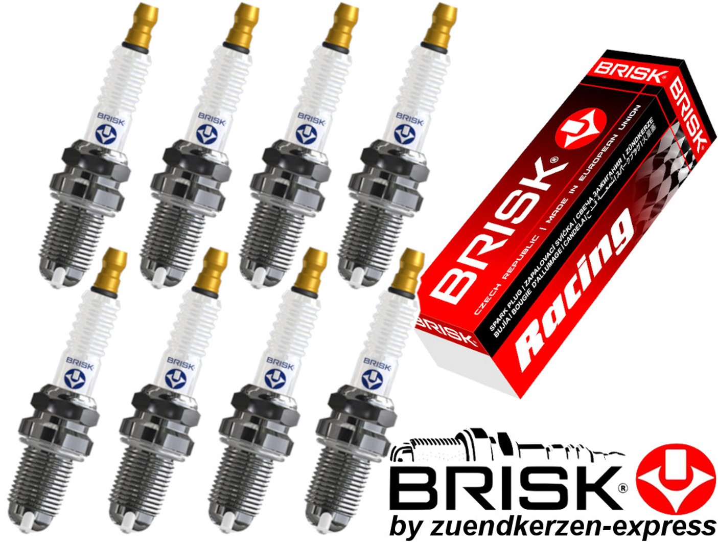 BRISK Premium Racing DOR15LGS 3026 Zündkerzen, 8 Stück | Zuendkerzen ...