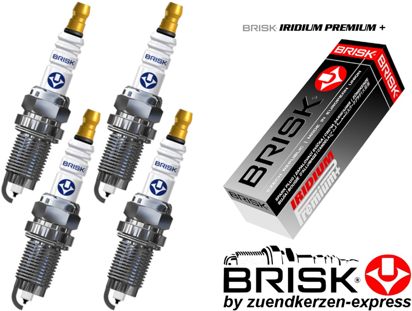 BRISK Iridium Premium+ Plus P5 RR15YIR-1 1623 Zündkerzen, 4 Stück ...