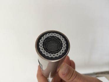 Designer Spiralfeder-Drei-Wege-Wasserhahn LUXURY, Edelstahl look - Photo preview 1