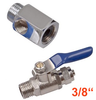 Anschluss-Set für Wasserfilter inkl. Eckventiladapter & Absperrhahn - Photo preview 0
