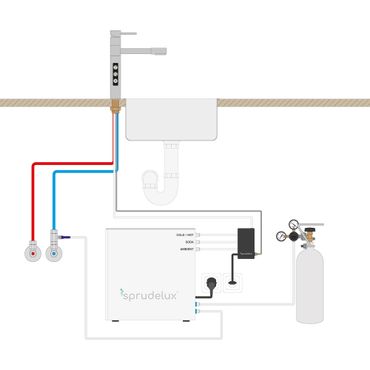 Designer 5-Wege-Wasserhahn STELLA Hot, Edelstahl massiv - Photo preview 4