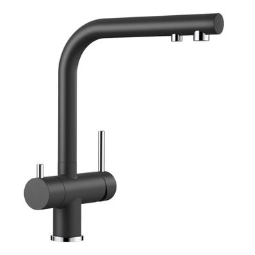 Designer 3-Wege-Armatur BLANCO, anthrazit, mit/ohne ausziehbarer Handbrause, Made in Germany  - Photo preview 0