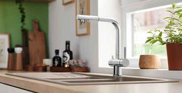 3-Wege-Armatur BLANCO Chrom mit/ohne ausziehbarer Handbrause, Made in Germany  - Photo preview 1