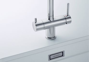 3-Wege-Armatur BLANCO Chrom mit/ohne ausziehbarer Handbrause, Made in Germany  - Photo preview 1
