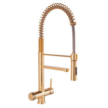 Designer Spiralfeder-Drei-Wege-Wasserhahn LUXURY ORO, Gold - Photo preview 1