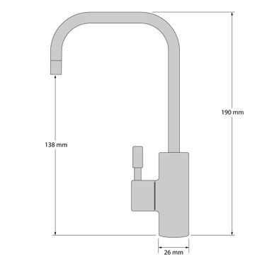 Einweg Wasserhahn COPENHAGUE nur 19cm hoch - Photo preview 1