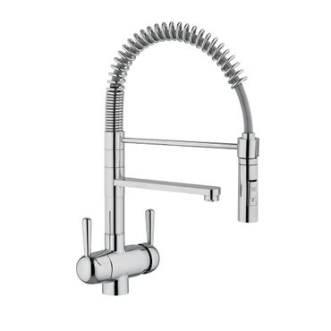 Designer Spiralfeder-3-Wege-Wasserhahn LUXURY VEGA, Chrom - Photo preview 1
