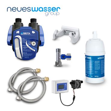 Untertisch-Wasserfilter: BRITA Filter-Kopf, BRITA Filter P1000, BRITA-Filterwechselanzeige, Flexschlauch, Eckventil-Adapter - Photo preview 4