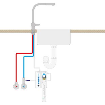 Untertisch-Trinkwassersprudler BubbleBox inkl. 3-Wege-Armatur MORA - Photo preview 10