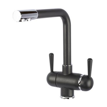 Designer Drei-Wege-Wasserhahn GM L-Auslauf, onyx - Photo preview 0