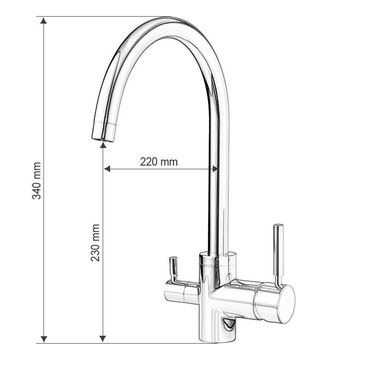 Strahlregler - Perlator für Drei-Wege-Wasserhahn RAINBOW, Chrom - Photo preview 2