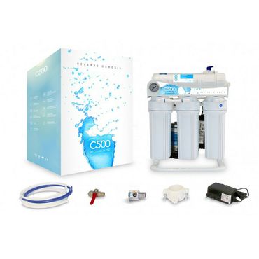 Direct Flow C500 Umkehrosmoseanlage mit 600GPD Membran + Pumpe Trinkwasserfilter