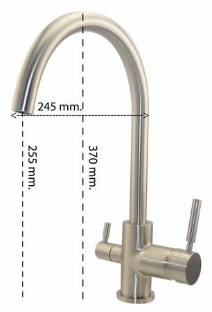 3-Wege-Wasserhahn RAINBOW Edelstahl Look für AMWAY eSpring Wasserfilter geeignet - Photo preview 2