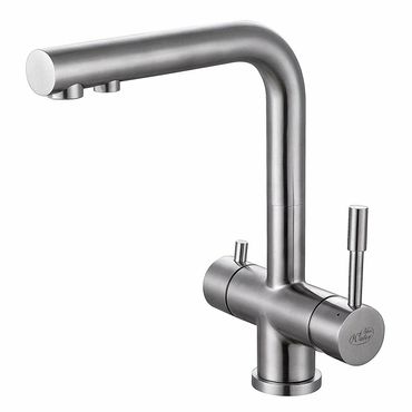 3-Wege-Wasserhahn ZARA INOX, Edelstahl Massiv - Photo preview 0
