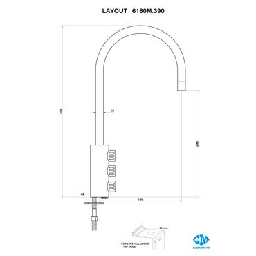 3-Wege-Sodaarmatur GM 6180M.390 Edelstahl Optik - Photo preview 3