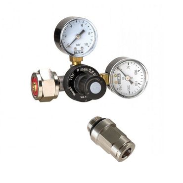 CO2 Druckminderer für Mehrwegflaschen inkl. Connector geeignet für Brita Yource - Photo preview 0