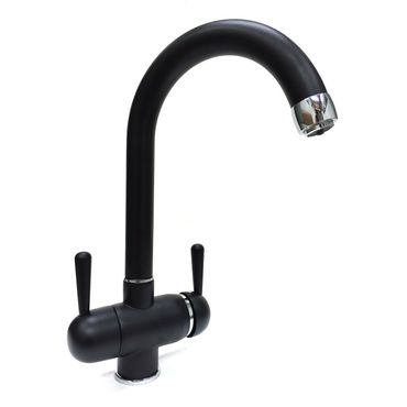 Designer Drei-Wege-Wasserhahn GM C-Auslauf, Schwarz