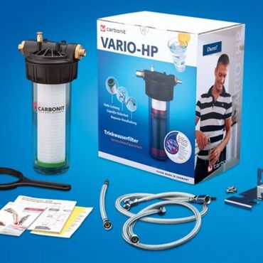 Sparset CARBONIT VARIO CLASSIC Wasserfilter + Dreiwege Wasserhahn OREGON Chrom + Wasseruhr - Photo preview 3