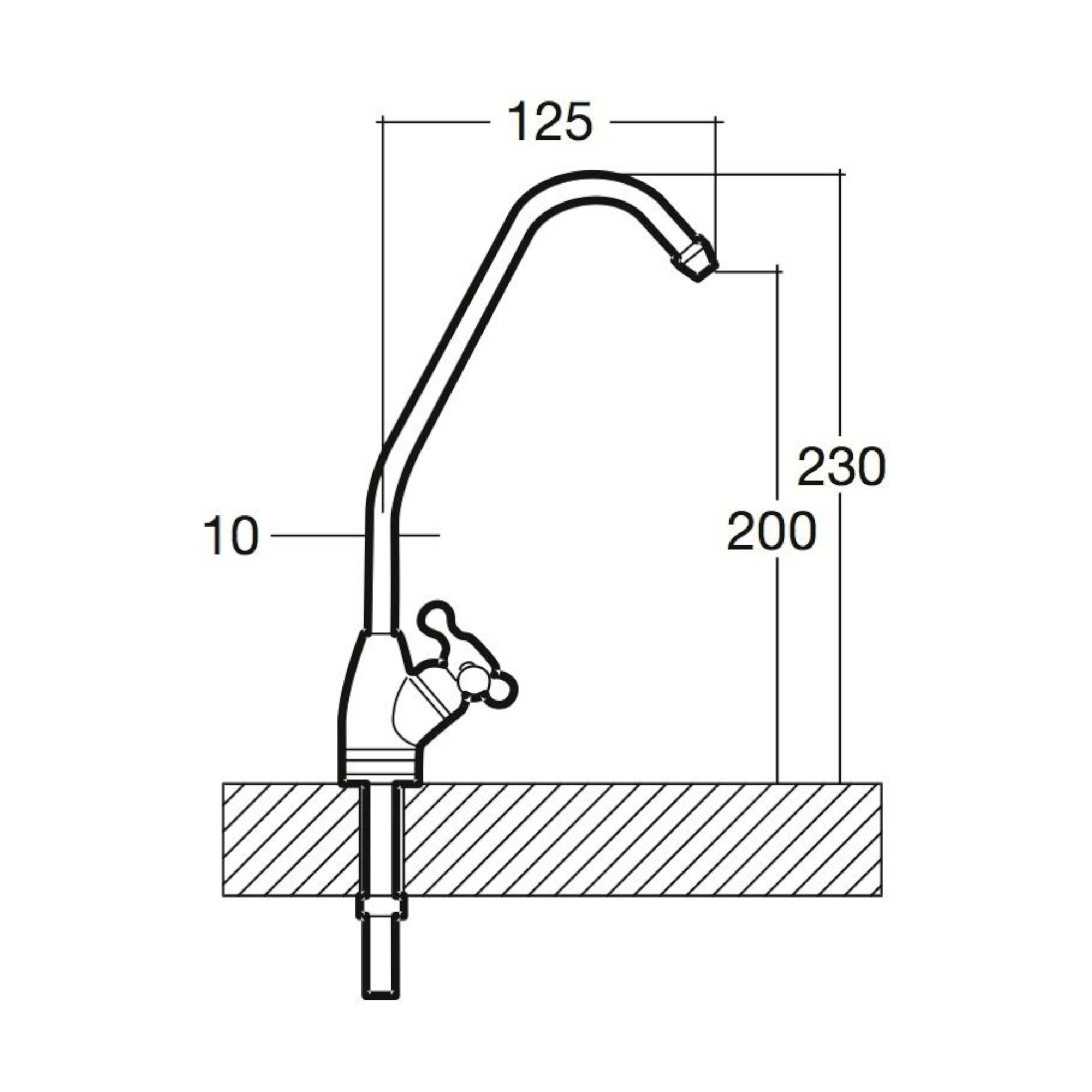 Ein-Weg-Wasserhahn STORE Chrom Wasserfilter für Osmoseanlagen Trinkwasseranlagen - Photo 1