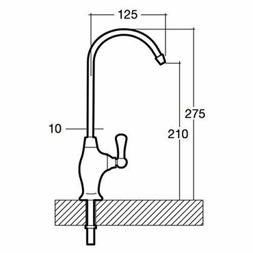 AORA FT-LINE 3. Aktivkohle-Wasserfilter-System mit UF-Filtration mit Einweg Wasserhahn OSLO Chrom - Photo preview 3