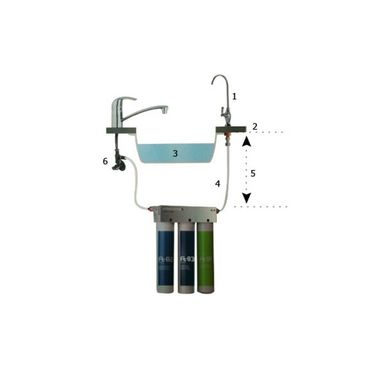 AORA FT-LINE 3. Aktivkohle-Wasserfilter-System mit UF-Filtration mit Einweg Wasserhahn OSLO Chrom - Photo preview 6