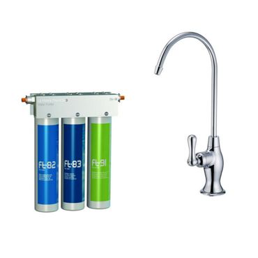 AORA FT-LINE 3. Aktivkohle-Wasserfilter-System mit UF-Filtration mit Einweg Wasserhahn OSLO Chrom - Photo preview 7